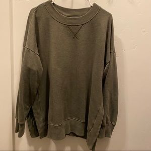 Aerie Split Side Crew Neck Sweatshirt